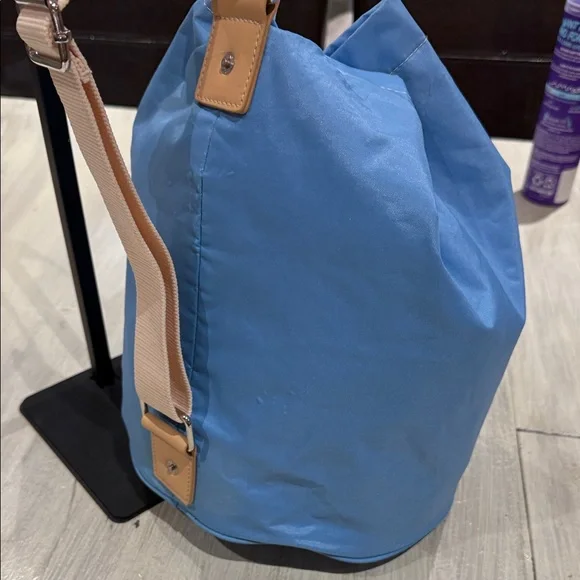 Ralph Lauren Polo Jeans Light Blue Drawstring Sling Pack - Picture 4 of 9